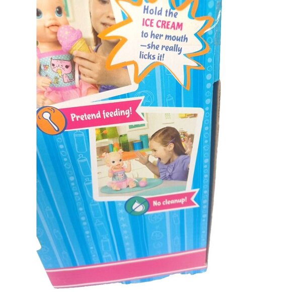 New Baby Alive Yummy Treat Baby Doll Ice Cream Cone 2012 Box Distressing - Picture 7 of 13